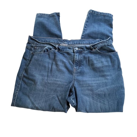 New York & Company women's size 18 average  high rise zip front jeans - Picture 2 of 7